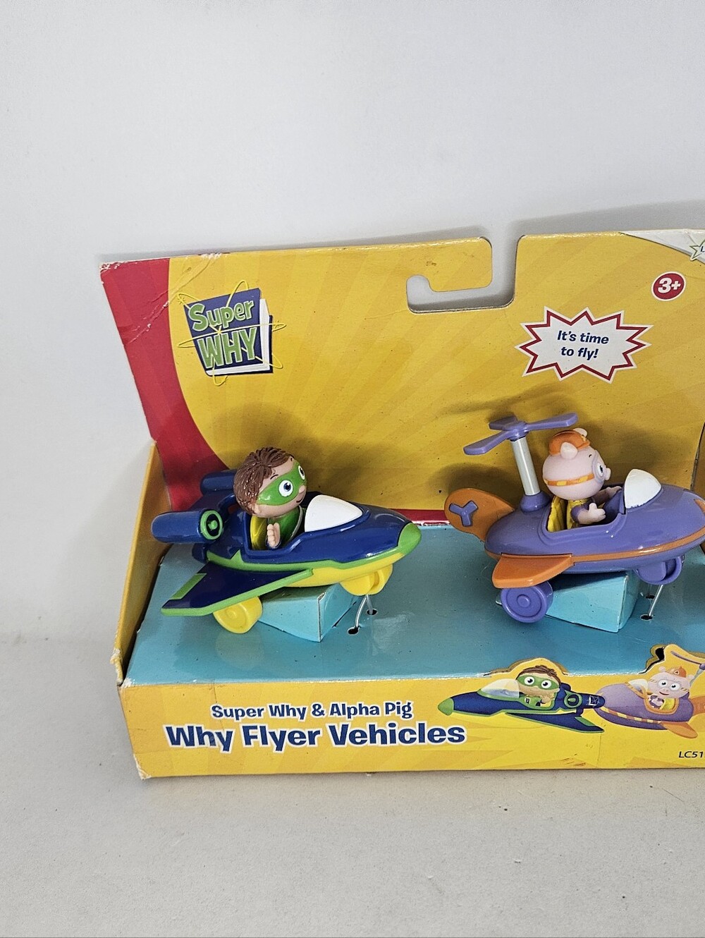 Super Why 2 Flyer Vehicles PBS Wyatt Alpha Pig 2009 Learning Curve NEW! Rare. 